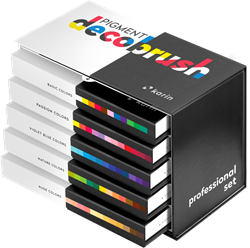 Karin Brushmarker Set - professionelle Pigmentmarker 60 Farben
