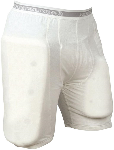 Kookaburra Schutz Sportshorts mit Polsterung - Weiß - Jugend Cricket