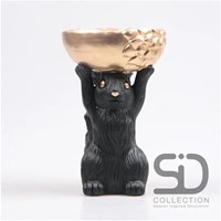 Season Inspired Decoration Eichhörnchen Figur Dekoration schwarz Polyresin 22,5cm
