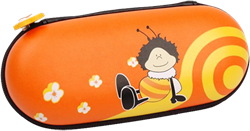 Nici Brillenetui Biene für Kinder - orange Brillenbox Karton