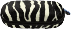 Nici Brillenetui Zebra für Kinder - stabiles Kinder Brillenetui schwarz