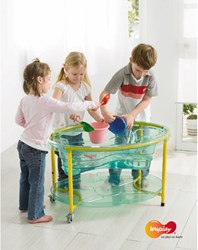 Eduplay Sand- und Wassertisch transparent - sensorisches Spielzeug für Kinder