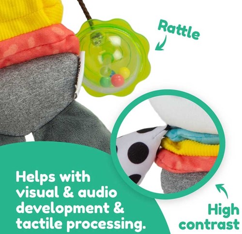 Lamaze Kuscheltier Millie die Katze - pädagogisches Babyspielzeug grau-2