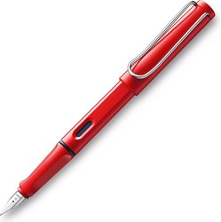 Lamy Füller Safari rot glänzend ergonomisch mittlere Feder