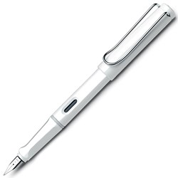 Lamy Füller Safari weiß glänzend ergonomisch Feder M
