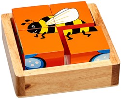 Lanka Kade Blockpuzzle Bienen Lernspielzeug Karton bunt