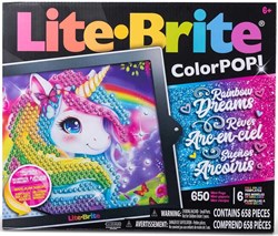 Basic Fun Leuchtbrett Spielzeug Regenbogen kreativ - Lite Brite Colorpop
