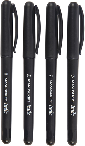 Manuscript Kalligraphie Stifte Schwarz 4 Stück Kalligrafie Set