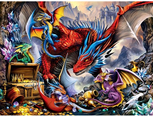Master Pieces Puzzle Dragon's Horde EZ Grip 300 Teile Karton