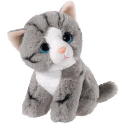 Heunec Plüsch Katze Kuscheltier grau - 14 cm - Spielzeug Plüschtier