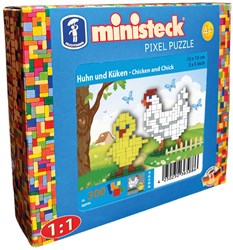 Ministeck Mosaik Spielzeug Bauernhof Huhn - kleine Box - 300 Teile