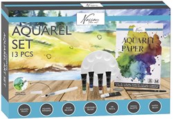 Nassau Aquarellfarben Set - Malen - 13-teiliges Starterset Aquarell