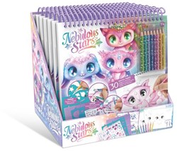 Nebulous Stars kreatives Skizzenbuch Tiere mit Stickern und Schablonen