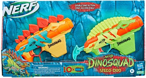 Hasbro Nerf Blaster Dinosquad Stego Duo Pack Schaumstoffpfeile
