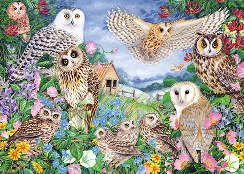 Falcon Jumbo-Puzzle Eulen im Wald – 1000 Teile