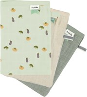 Trixie Baby Waschlappen Set - Tetra 3er-Pack Mix Friendly Vegetables