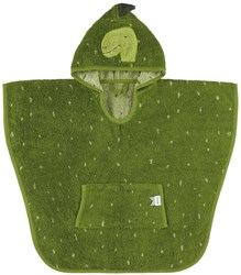 Trixie Poncho Kinder Mr. Dino - weiches Baumwoll-Badcape grün