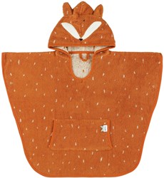 Trixie Poncho Kinder Badetuch Bio Baumwolle Mr. Fox Orange