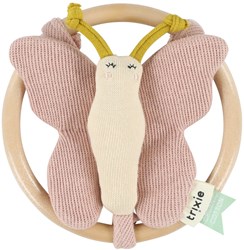 Trixie Babyrassel Spielzeug Schmetterling Bio-Baumwolle Rosa