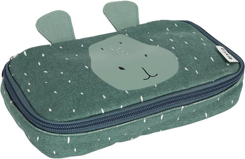 Trixie rechteckiges Federmäppchen - Mr. Hippo - grüne Schuletui für Kinder