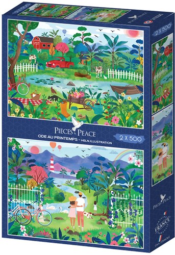 Pieces & Peace 2 Puzzles - Ode an den Frühling - 500 Teile-2