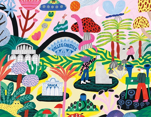 Pieces & Peace Puzzle Achterbahn - 1000 Teile buntes Spielzeug
