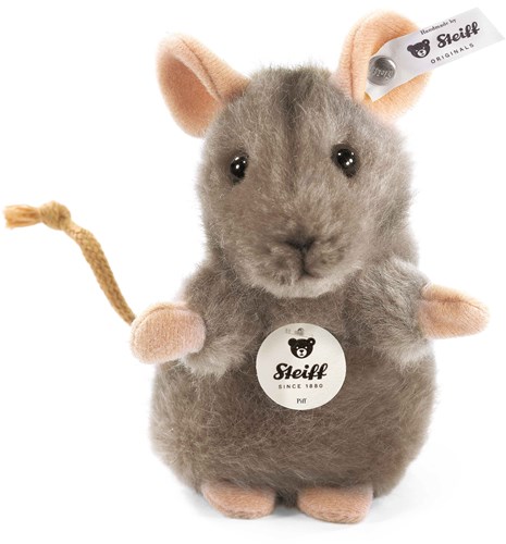 Steiff Kuscheltier Maus Piff grau - Plüschspielzeug 10 cm-3