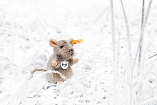 Steiff Kuscheltier Maus Piff grau - Plüschspielzeug 10 cm-2