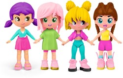 Pinypon Puppe 11cm mit Deco Tattoos - buntes Spielzeug für Kinder
