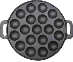 ARO houseware Poffertjesplatte aus Gusseisen 19 Stück 24cm schwarz
