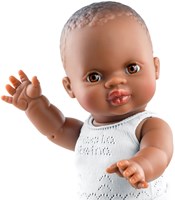 Paola Reina Babypuppe Gordi Junge dunkel Unterwäsche 34 cm - Vanilleduft-2