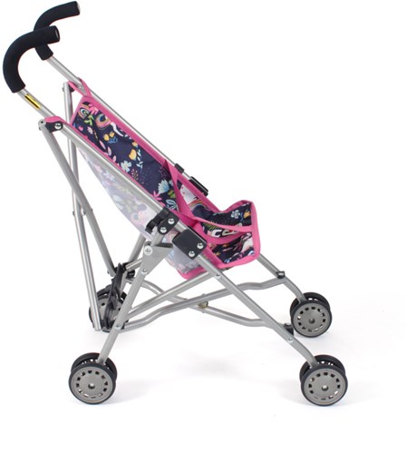 Bayer Chic 2000 Puppenbuggy Roma Einhorn dunkelblau rosa Buggy-3