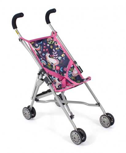 Bayer Chic 2000 Puppenbuggy Roma Einhorn dunkelblau rosa Buggy