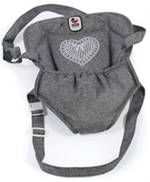 Bayer Chic 2000 Puppentrage grau Herzchen - Babypuppen Zubehör