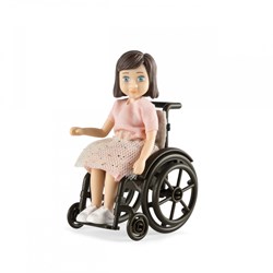 Lundby Puppenhausfigur Lourdes mit Rollstuhl - Puppenhaus Spielzeug