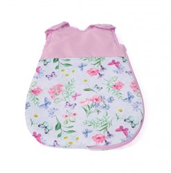 Bayer Chic 2000 Puppen Schlafsack Bola Blumen weiß rosa Babypuppen Zubehör