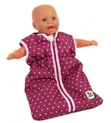 Bayer Chic 2000 Puppenschlafsack Dots Brombeere - Puppenzubehör