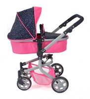 Bayer Chic 2000 Puppenwagen Mika Konfetti Pink höhenverstellbar modern-2