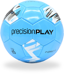 PrecisionPLAY Fußball Force Fluo Blau-Weiß-Schwarz Größe 3 langlebig
