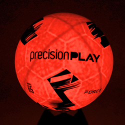 PrecisionPLAY Fußball LED leuchtend Größe 5 orange blau schwarz Gummi
