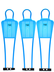 PrecisionPLAY Mini Fußball Mannequins Set von 3 - Fluo Blue - Trainingsfiguren