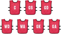 Precision Netzball Trainingswesten Set - Rot - Kinder - Atmungsaktives Mesh