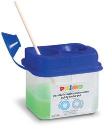 Primo Malkasten - transparent mit Auslaufschutz und 2 Fächern