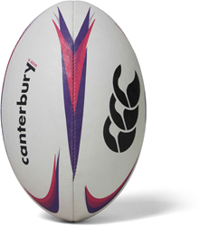 Canterbury Rugbyball Mentre weiß violett lila Größe 5 Trainingsball