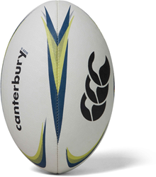 Canterbury Rugbyball Mentre weiß lime blau Größe 5 Trainingsball