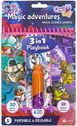 QwiToys Lernspielzeug 3 in 1 PlaybookMagic Adventures Stickerbuch