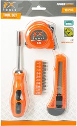 FX Tools Handwerkzeugset orange 13-teilig Werkzeug