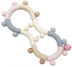 Hess Holz Rassel Achtform rosa Motorikspielzeug Baby