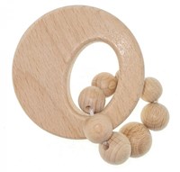 Hess Holz Rassel Kreis natur Babyspielzeug Greifling