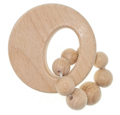 Hess Holz Rassel Kreis natur Babyspielzeug Greifling